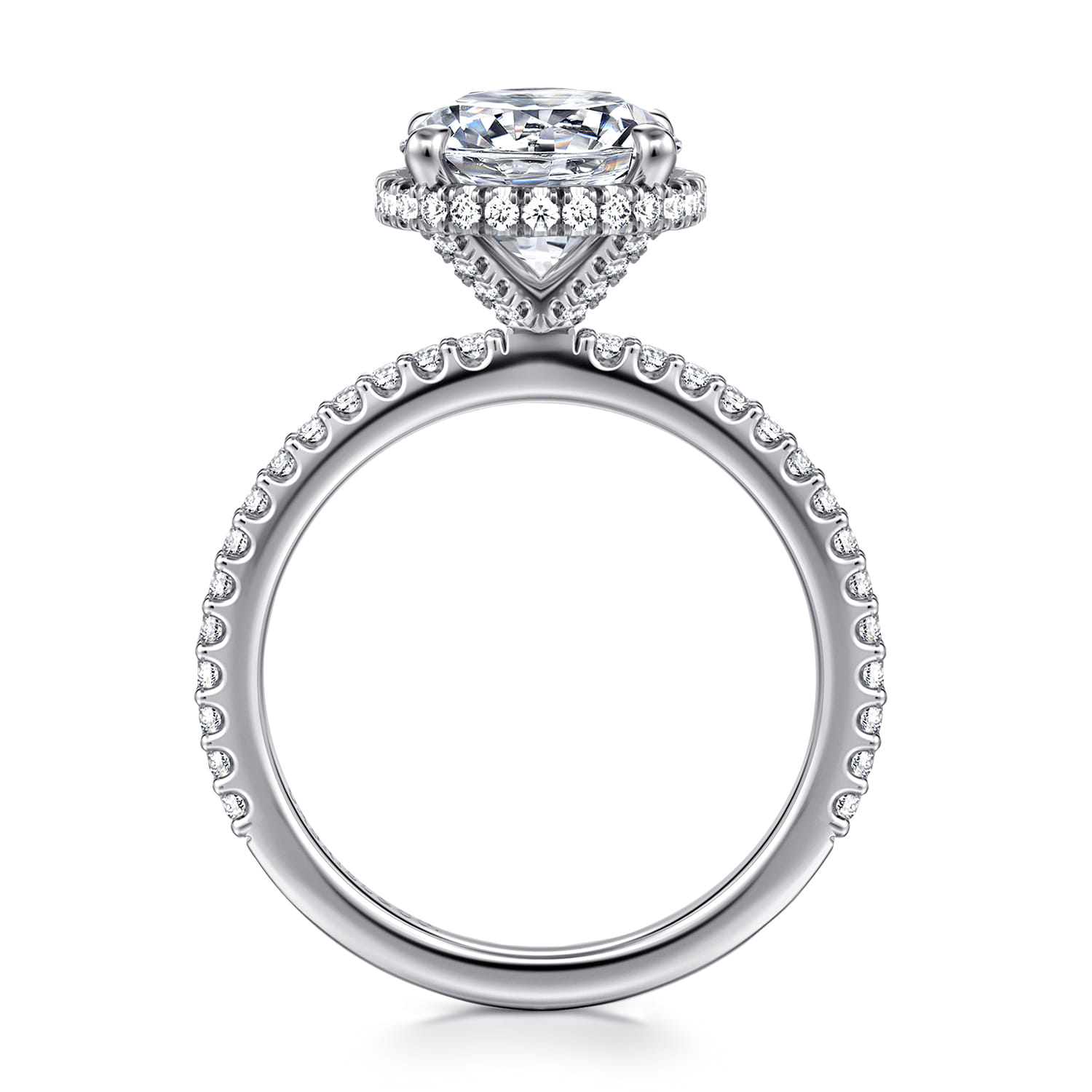 Senne - 14K White Gold Round Diamond Engagement Ring - 0.4 ct - Shot 2