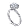 Senne - 14K White Gold Round Diamond Engagement Ring - 0.4 ct