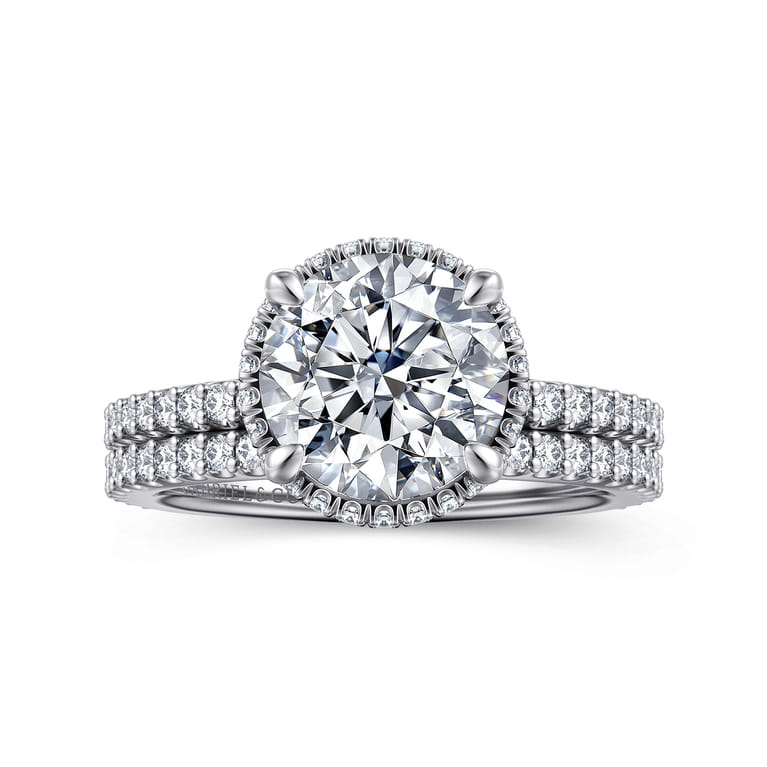 Senne - 14K White Gold Round Diamond Engagement Ring - 0.4 ct - Shot 4