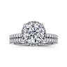 Senne - 14K White Gold Round Diamond Engagement Ring - 0.4 ct