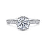 Senne - 14K White Gold Round Diamond Engagement Ring - 0.35 ct