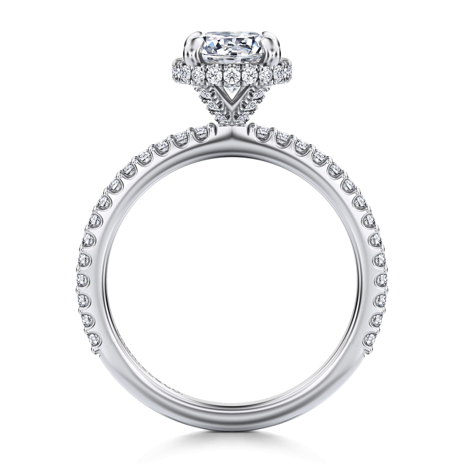 Senne - 14K White Gold Round Diamond Engagement Ring - 0.35 ct - Shot 2