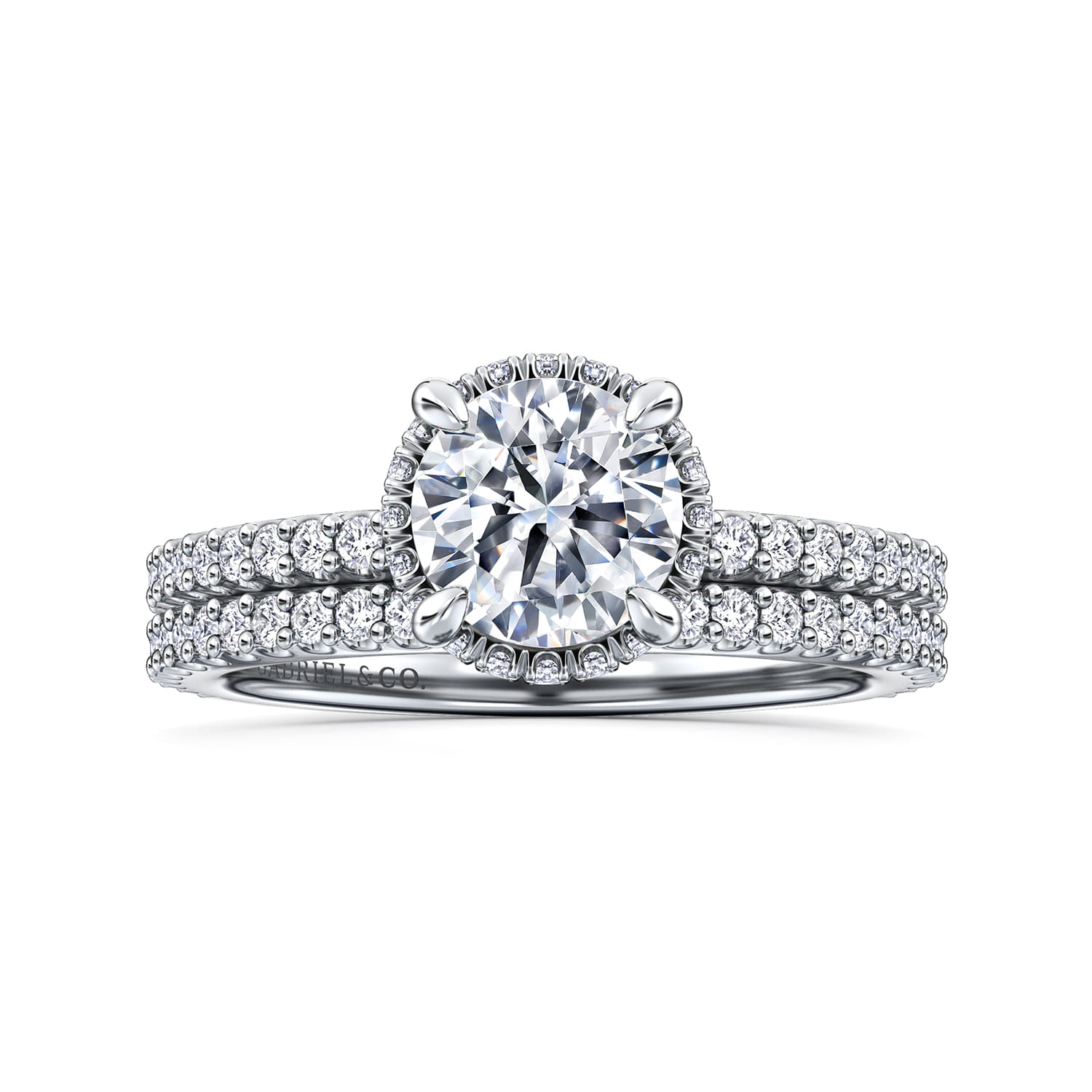 Senne - 14K White Gold Round Diamond Engagement Ring - 0.35 ct - Shot 4