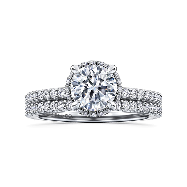 Senne - 14K White Gold Round Diamond Engagement Ring - 0.35 ct - Shot 4