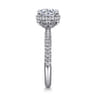 Caly - 14K White Gold Round Halo Diamond Engagement Ring - 0.5 ct