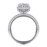 Caly - 14K White Gold Round Halo Diamond Engagement Ring - 0.5 ct