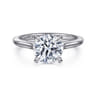 Ericka - 14K White Gold Round Diamond Engagement Ring - 0.13 ct