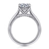 Ericka - 14K White Gold Round Diamond Engagement Ring - 0.13 ct