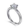 Sandi - 14K White Gold Round Diamond Engagement Ring - 0.08 ct