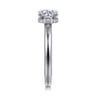 Sandi - 14K White Gold Round Diamond Engagement Ring - 0.08 ct