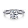 Sandi - 14K White Gold Round Diamond Engagement Ring - 0.1 ct