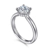 Sandi - 14K White Gold Round Diamond Engagement Ring - 0.1 ct