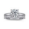 Sandi - 14K White Gold Round Diamond Engagement Ring - 0.1 ct