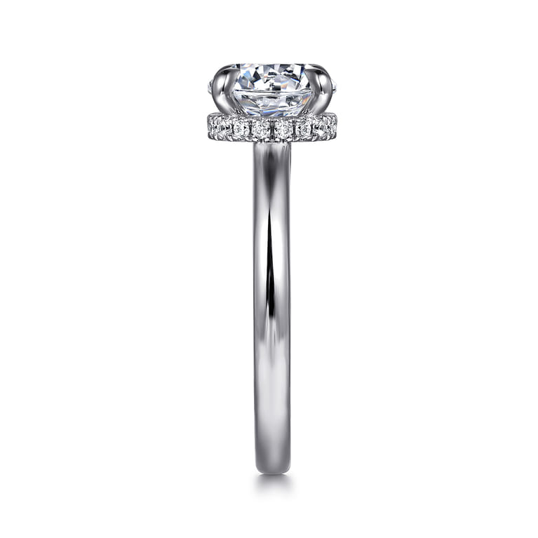 Sandi - 14K White Gold Round Diamond Engagement Ring - 0.1 ct - Shot 5
