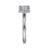 Sandi - 14K White Gold Round Diamond Engagement Ring - 0.1 ct