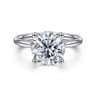 Azucena - 14K White Gold Round Solitaire Diamond Engagement Ring - 0.06 ct