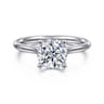 Azucena - 14K White Gold Round Solitaire Diamond Engagement Ring - 0.06 ct