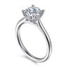 Azucena - 14K White Gold Round Solitaire Diamond Engagement Ring - 0.06 ct