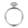 Suede - 14K White Gold Round Hidden Halo Diamond Engagement Ring - 0.25 ct