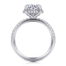Suede - 14K White Gold Round Hidden Halo Diamond Engagement Ring - 0.3 ct