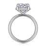 Symphony - 14K White Gold Round Hidden Halo Diamond Engagement Ring - 0.1 ct