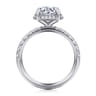 Talisa - 14K White Gold Round Hidden Halo Diamond Engagement Ring - 0.4 ct