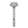 Talisa - 14K White Gold Round Hidden Halo Diamond Engagement Ring - 0.4 ct