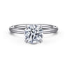 Anuk - 14K White Gold Round Hidden Halo Diamond Engagement Ring - 0.06 ct