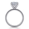 Allison - 14K White Gold Round Hidden Halo Diamond Engagement Ring - 0.25 ct