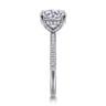 Allison - 14K White Gold Round Hidden Halo Diamond Engagement Ring - 0.25 ct
