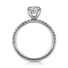 Allison - 14K White Gold Round Hidden Halo Diamond and Engagement Ring - 0.25 ct