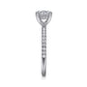 Allison - 14K White Gold Round Hidden Halo Diamond and Engagement Ring - 0.25 ct