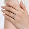 Allison - 14K White Gold Round Hidden Halo Diamond and Engagement Ring - 0.25 ct