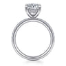 Adela - 14K White Gold Round Hidden Halo Diamond Engagement Ring - 0.4 ct