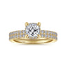 Hart - 14K Yellow Gold Cushion Hidden Halo Diamond Engagement Ring - 0.25 ct