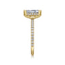 Hart - 14K Yellow Gold Hidden Halo Emerald Cut Diamond Engagement Ring - 0.35 ct