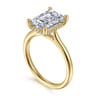 Azucena - 14K Yellow Gold Emerald Cut Solitaire Diamond Engagement Ring - 0.09 ct