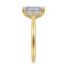Azucena - 14K Yellow Gold Emerald Cut Solitaire Diamond Engagement Ring - 0.09 ct