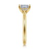 Azucena - 14K Yellow Gold Emerald Cut Solitaire Diamond Engagement Ring - 0.05 ct