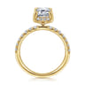 Talisa - 14K Yellow Gold Emerald Cut Hidden Halo Diamond Engagement Ring - 0.5 ct