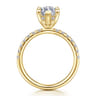 Adela - 14K Yellow Gold Marquise Shape Hidden Halo Diamond Engagement Ring - 0.4 ct