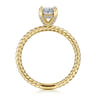 Bobbi - 14K Yellow Gold Oval Diamond Engagement Ring - 0.07 ct