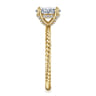 Bobbi - 14K Yellow Gold Oval Diamond Engagement Ring - 0.07 ct