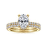 Hart - 14K Yellow Gold Hidden Halo Oval Diamond Engagement Ring - 0.26 ct