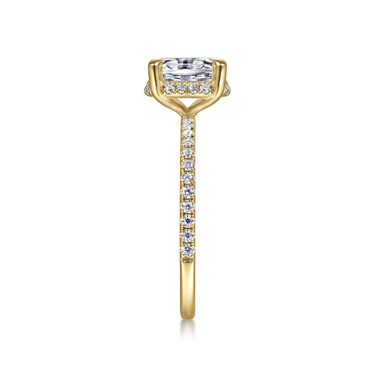 Hart - 14K Yellow Gold Hidden Halo Oval Diamond Engagement Ring - 0.26 ct - Shot 5