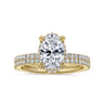 Hart - 14K Yellow Gold Hidden Halo Oval Diamond Engagement Ring - 0.3 ct