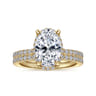 Hart - 14K Yellow Gold Hidden Halo Oval Diamond Engagement Ring - 0.4 ct