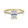Noa - 14K Yellow Gold Oval Diamond Engagement Ring - 0.42 ct