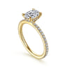 Noa - 14K Yellow Gold Oval Diamond Engagement Ring - 0.42 ct