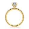 Noa - 14K Yellow Gold Oval Diamond Engagement Ring - 0.45 ct